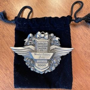 Harley Davidson HOG 2000 Pewter Christmas Ornament